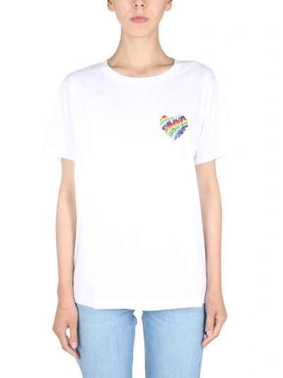 Shop Michael Michael Kors Round Neck T-shirt In White