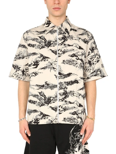 Shop Givenchy Shirt With Zip In Multicolour