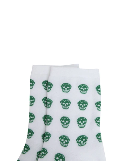 Shop Alexander Mcqueen Socks With Logo In White