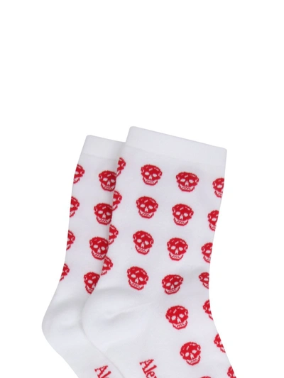 Shop Alexander Mcqueen Socks With Logo In White