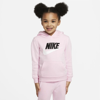 Shop Nike Sportswear Club Fleece Toddler Pullover Hoodie In Pink Foam