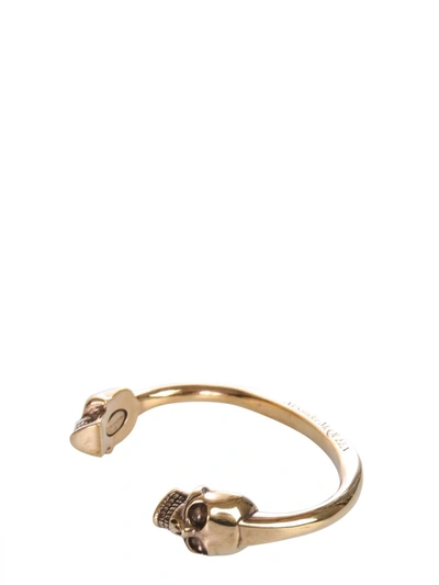 Shop Alexander Mcqueen Rigid Bracelet In Gold