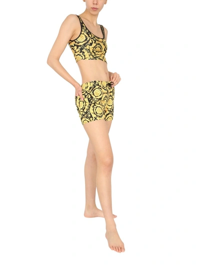 Shop Versace Swimsuit With Barpocca Print In Multicolour