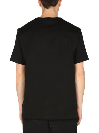 Shop Versace T-shirt With Embroidered Medusa Logo In Black