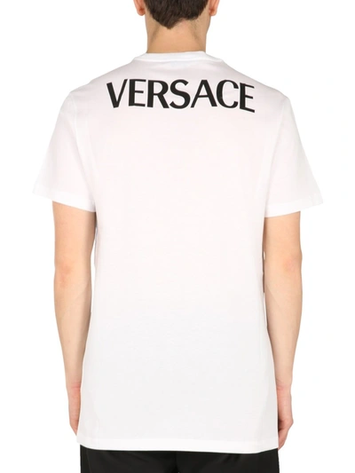 Shop Versace T-shirt With Medusa Motif In White