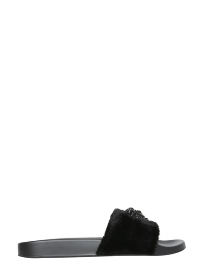 Shop Versace The Medusa Sandals In Black