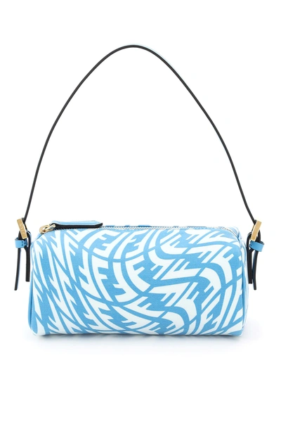 Shop Fendi Mini Bag In White,light Blue