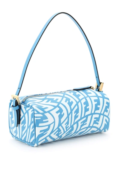 Shop Fendi Mini Bag In White,light Blue