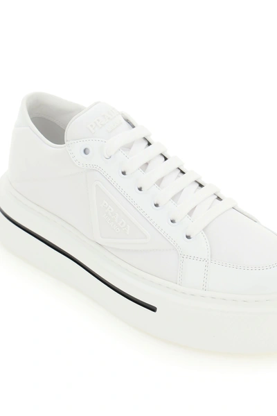 Shop Prada Re-nylon Sneakers 045 In White