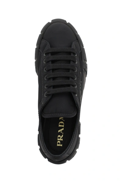 Shop Prada Wheel Sneakers In Black