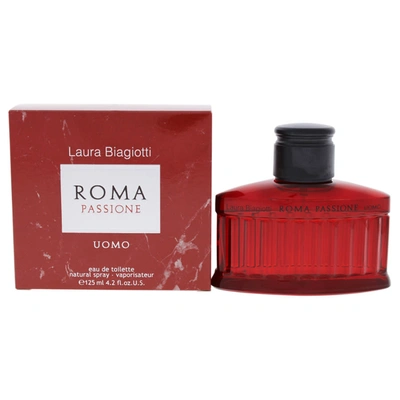 Shop Laura Biagiotti Roma Passione By  For Men - 4.2 oz Edt Spray In Amber / Yellow