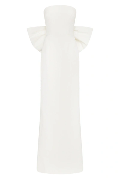 Shop Rebecca Vallance Rosette Strapless Gown