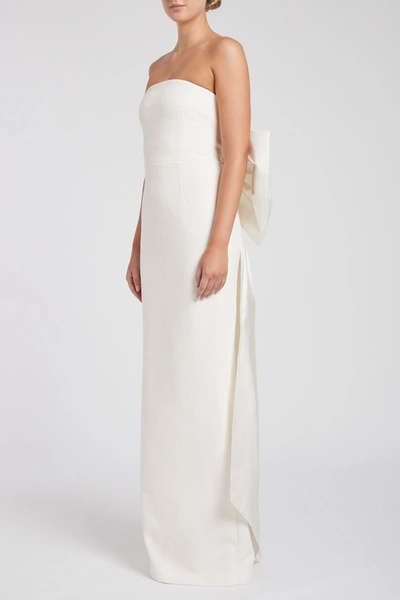 Shop Rebecca Vallance Rosette Strapless Gown