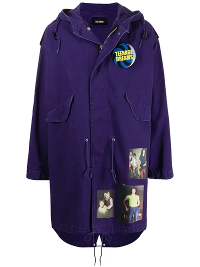 Shop Raf Simons Teenage Dreams Photograph-print Coat In Violett