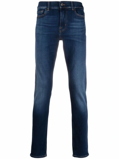 Shop 7 For All Mankind Slim-cut Jeans In Blau