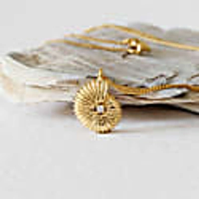 Lee Renee Ammonite Diamond Necklace - Gold In Diamond