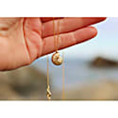 Lee Renee Ammonite Diamond Necklace - Gold In Diamond