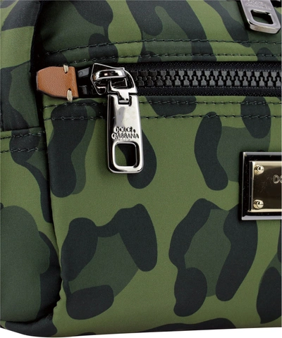 Shop Dolce & Gabbana "camouflage" Belt Bag In Green