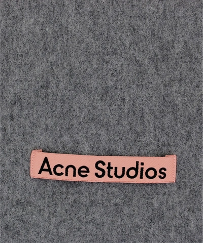 Shop Acne Studios "oversized" Scarf In Grey