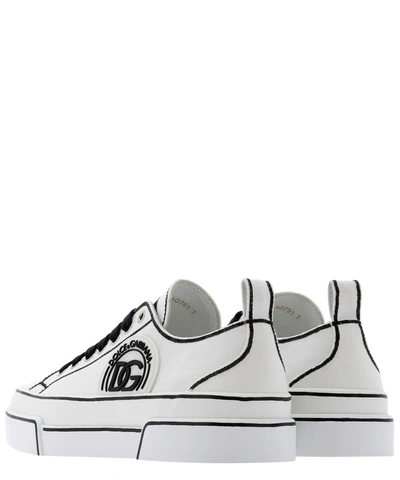 Shop Dolce & Gabbana Canvas Sneakers In White
