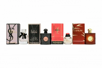 Shop Saint Laurent Yves  Ladies Travel Selection 4 Piece Miniature Gift Set In Black