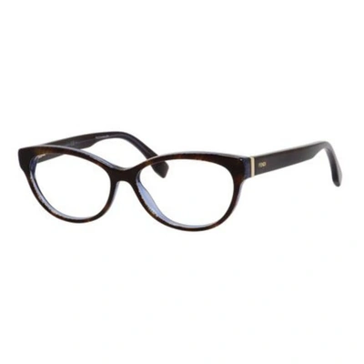 Shop Fendi Ladies Tortoise Oval Eyeglass Frames 010907oz0052