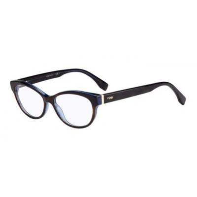 Shop Fendi Ladies Tortoise Oval Eyeglass Frames 010907oz0054