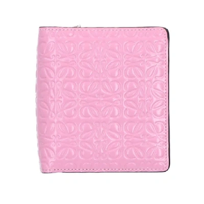 Shop Loewe Repeat Pink Repeat Logo Compact Wallet