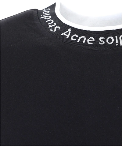 Shop Acne Studios "logo Rib" T-shirt In Black  