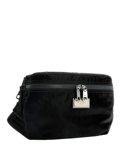 Shop Dolce & Gabbana "nero Sicilia Dna" Belt Bag In Black  