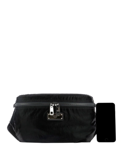 Shop Dolce & Gabbana "nero Sicilia Dna" Belt Bag In Black  