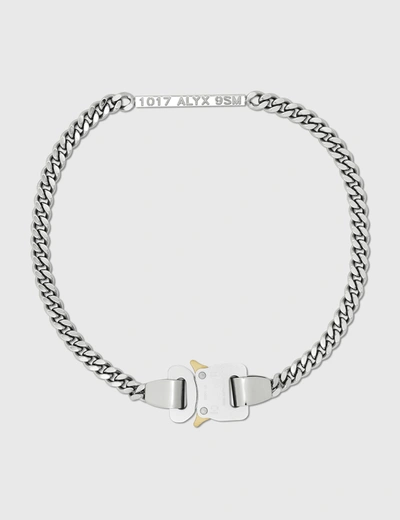 Shop Alyx Buckle Necklace In Silver