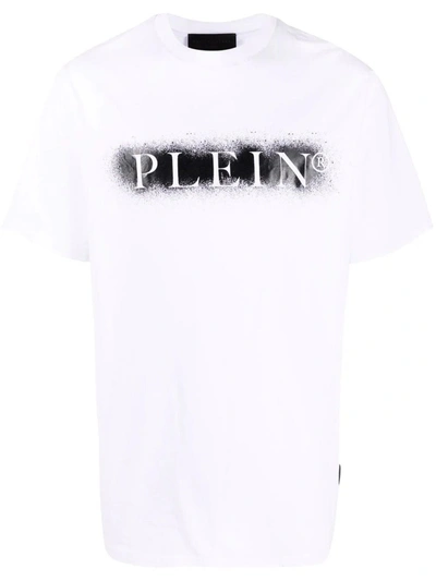 Shop Philipp Plein White Printed T-shirt