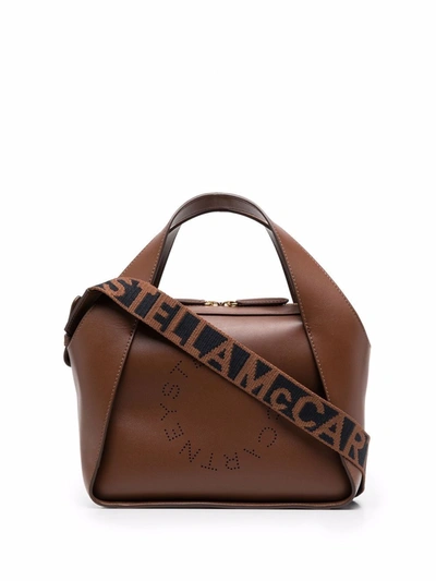 Shop Stella Mccartney Tote Logo In Brown