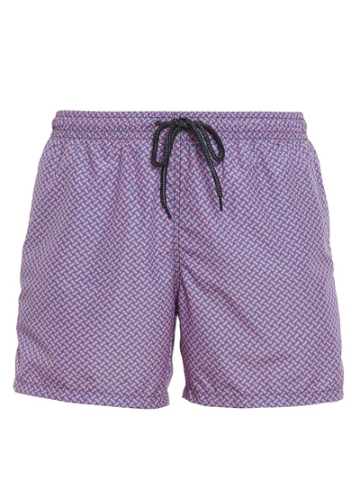 Shop Drumohr Biscuit Patterned Swim Shorts In Pink