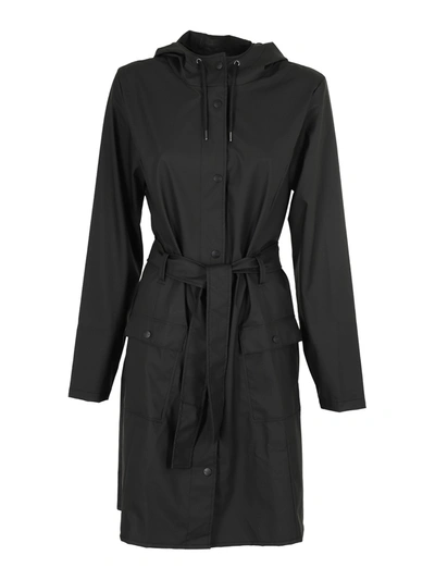 Shop Rains Curve Jacket In Black