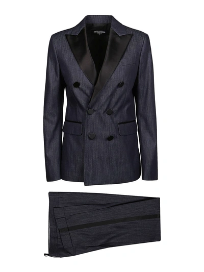 Shop Dsquared2 Oscar Suit In Dark Wash