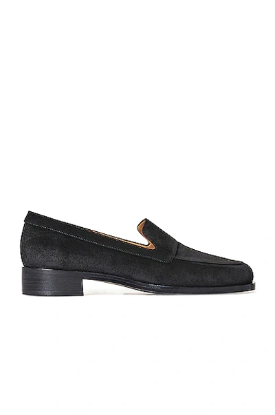 Shop The Row Garcon Suede Loafers In Black