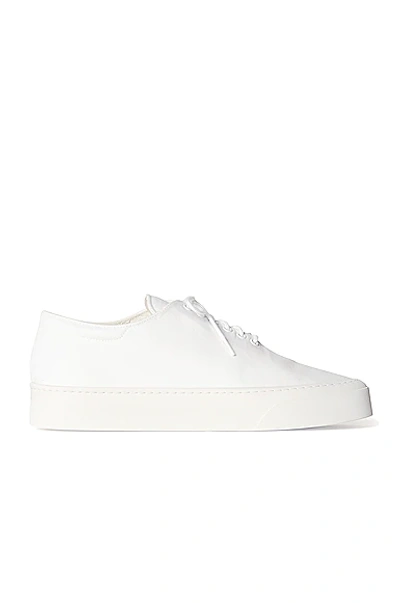 Shop The Row Marie H Lace Up Canvas Sneakers In Bianco