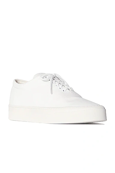 Shop The Row Marie H Lace Up Canvas Sneakers In Bianco