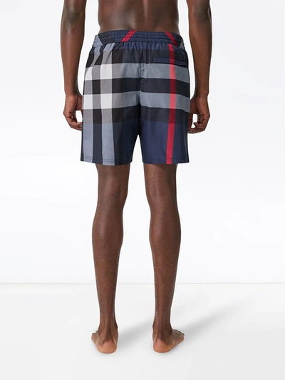 Shop Burberry Check Drawcord Swim Shorts In Archive Beige