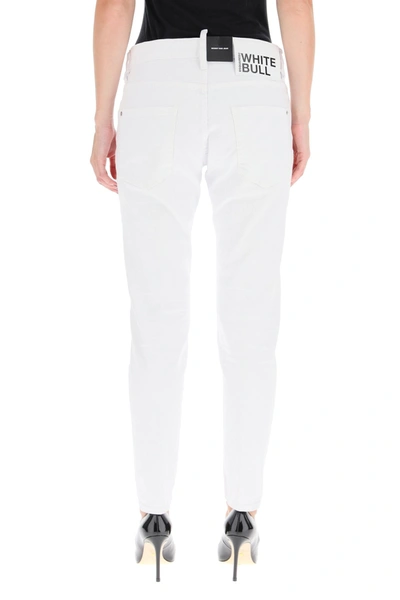 Shop Dsquared2 Skinny Dan Jeans In White