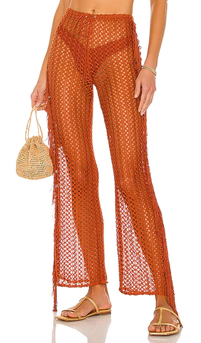 Shop Camila Coelho Kira Pants In Rust