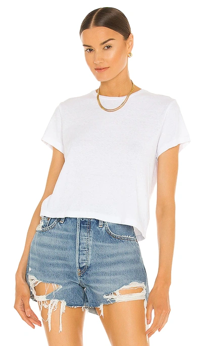 Re/done X Hanes 1950s Boxy Tee In Vintage White