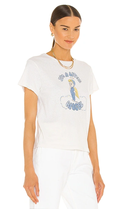 Re/done Little Angel Short-sleeved T-shirt In Vintage White