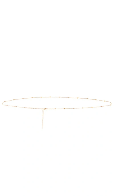 Shop Casa Clara Lily Belly Chain In Metallic Gold