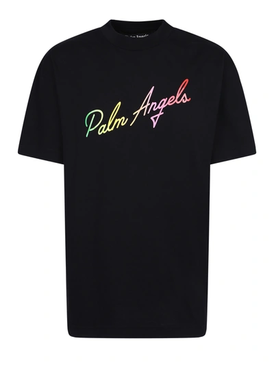 Shop Palm Angels Printed T-shirt In Black