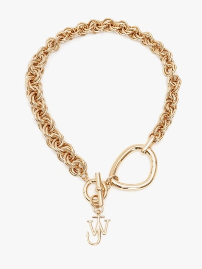 Shop Jw Anderson Oversized Link Chain Choker In Gold