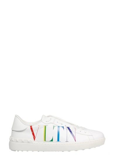 Shop Valentino Vltn Open Sneaker In White