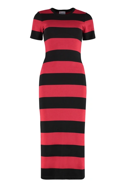 Shop Red Valentino Jersey Dress In Red